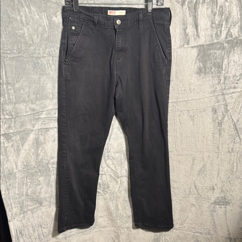 Levi Strauss signature jeans Stylish Black Denim Pants athletic 30x30‎ (28)